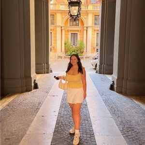 Aritzia Ballad Camisole with adjustable shoulder straps in yellow